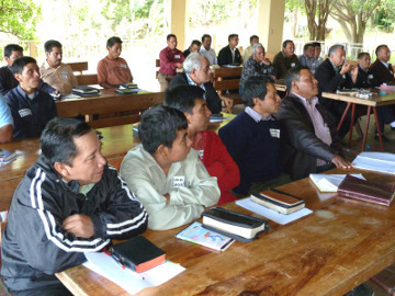 another view of the pastors listening 
earnestly