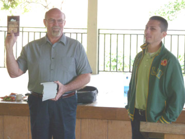 Larry and Pastor Carlos, distributed the 
Bible dictionaries and commentary on 1 and 2 Thessalonians